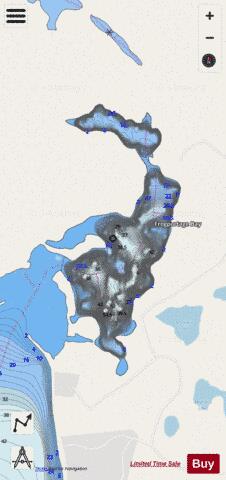 Arrow Lake (North East) depth contour Map - i-Boating App - Streets