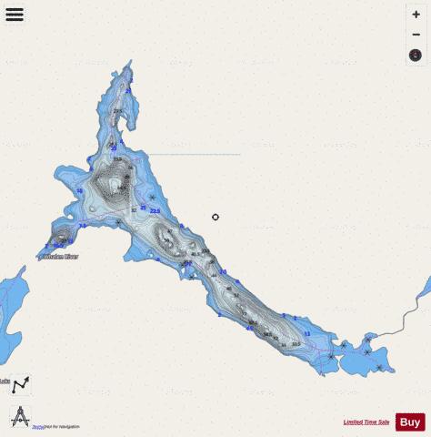 Kenakskaniss Lake depth contour Map - i-Boating App - Streets