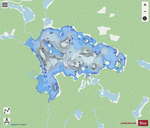 Fraleck Lake depth contour Map - i-Boating App - Streets