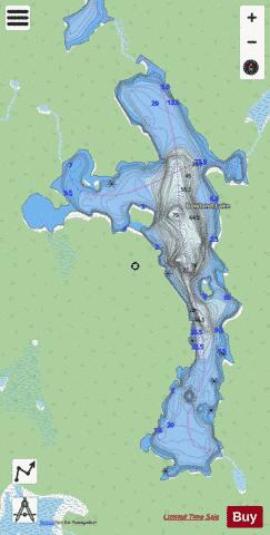Bowland Lake depth contour Map - i-Boating App - Streets