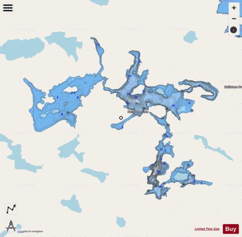 Hailstone Lake depth contour Map - i-Boating App - Streets