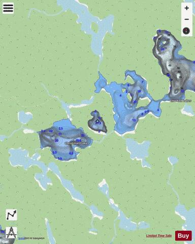 Greenhorn Lake depth contour Map - i-Boating App - Streets