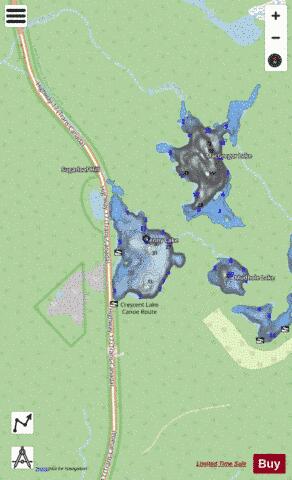 Kenny Lake depth contour Map - i-Boating App - Streets