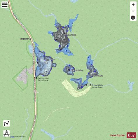 Mudhole Lake depth contour Map - i-Boating App - Streets