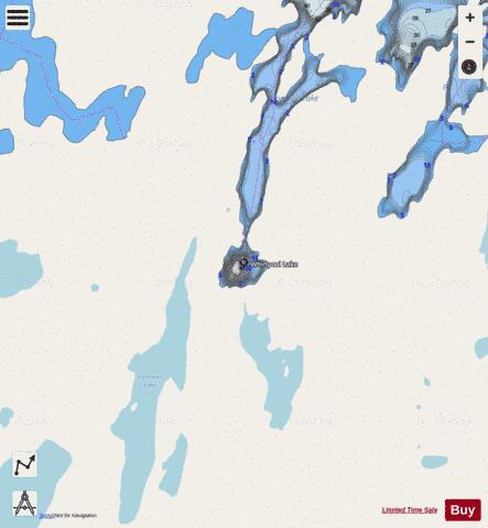 Whirlpool Lake depth contour Map - i-Boating App - Streets