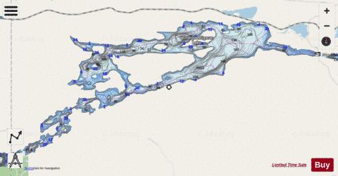 Windigoostigwan Lake depth contour Map - i-Boating App - Streets