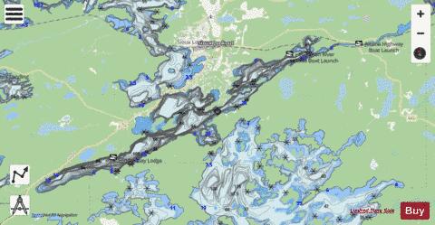 Abram Lake depth contour Map - i-Boating App - Streets