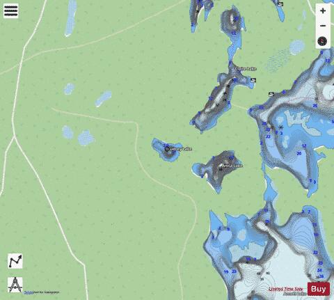 Audrey Lake depth contour Map - i-Boating App - Streets