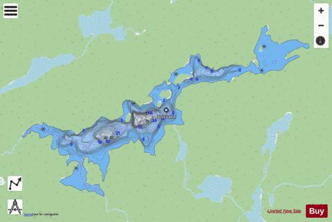 Ault Lake depth contour Map - i-Boating App - Streets