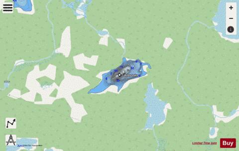 Babs Lake depth contour Map - i-Boating App - Streets