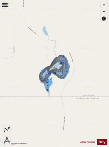 Bartle Lake depth contour Map - i-Boating App - Streets