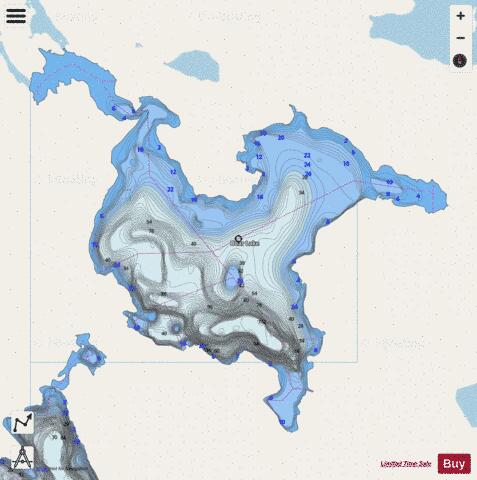 Kaotisinimigo Lake / Bear Lake depth contour Map - i-Boating App - Streets
