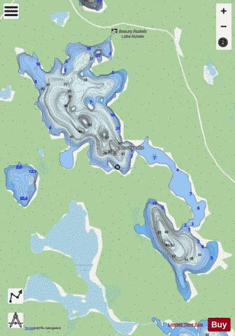 Beauty Lake/Isabel Lake depth contour Map - i-Boating App - Streets
