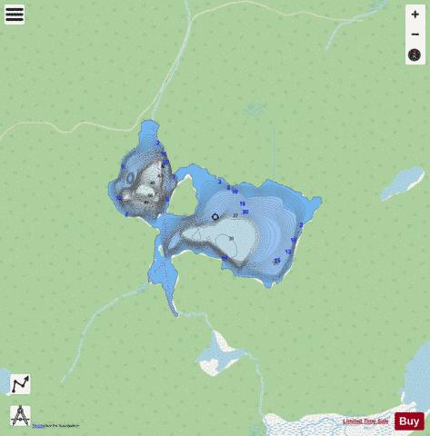 Big Chief Lake Temagami depth contour Map - i-Boating App - Streets