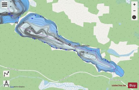 Big Mcdougal Lake depth contour Map - i-Boating App - Streets