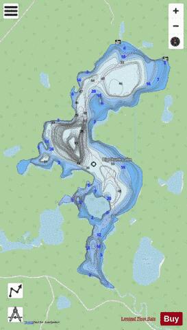 Big Skunk Lake depth contour Map - i-Boating App - Streets