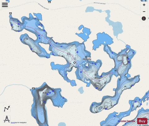 Blue Lake A depth contour Map - i-Boating App - Streets