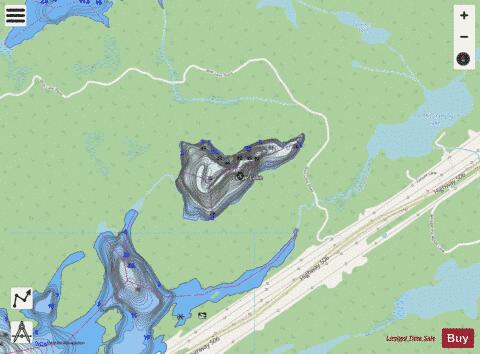 Blue Lake D depth contour Map - i-Boating App - Streets