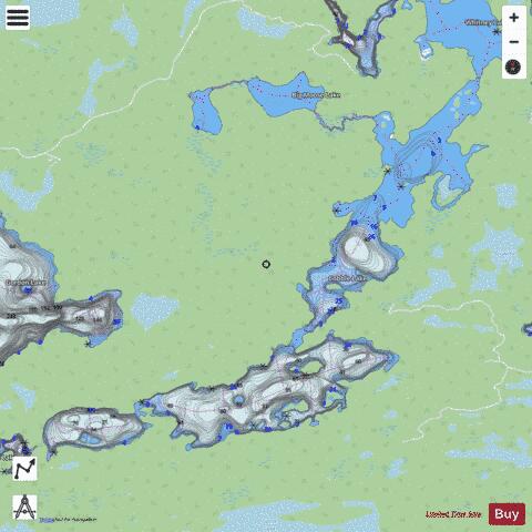 Boulder Lake depth contour Map - i-Boating App - Streets