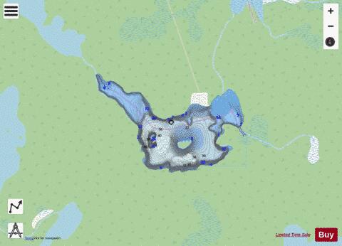 Boundary Lake depth contour Map - i-Boating App - Streets