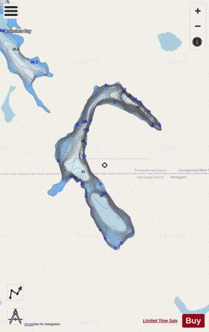 Breeches Lake depth contour Map - i-Boating App - Streets