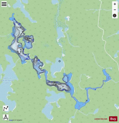 Cachege Lake depth contour Map - i-Boating App - Streets
