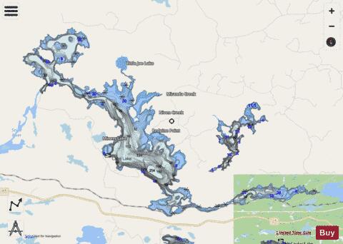 Banning Lake +  + Calm Lake depth contour Map - i-Boating App - Streets