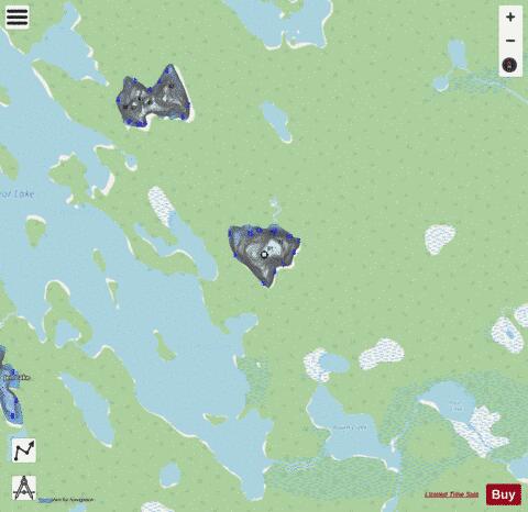 Carol Lake, Beulah depth contour Map - i-Boating App - Streets