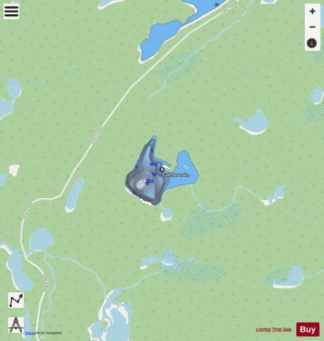 Catcher Lake depth contour Map - i-Boating App - Streets