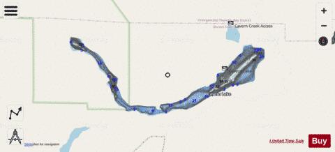 Cavern Lake depth contour Map - i-Boating App - Streets