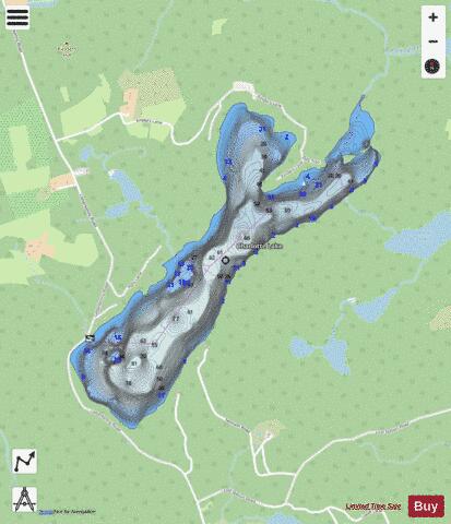 Charlotte Lake A depth contour Map - i-Boating App - Streets