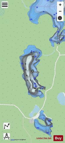 Clear Lake / Jay Dee Lake depth contour Map - i-Boating App - Streets