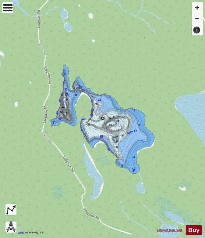 Cochrane Lake Laughton depth contour Map - i-Boating App - Streets