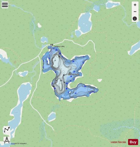 Corkery Lake / Crystal Lake depth contour Map - i-Boating App - Streets