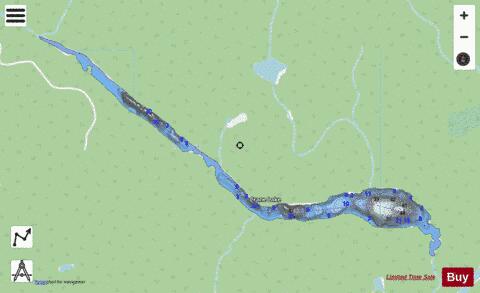 Crane Lake depth contour Map - i-Boating App - Streets
