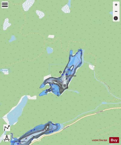 Crocan Lake depth contour Map - i-Boating App - Streets
