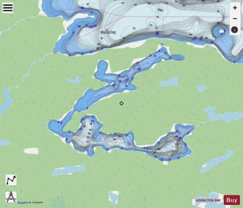 Crooked Lake depth contour Map - i-Boating App - Streets