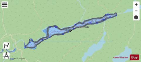 Dagger Lake depth contour Map - i-Boating App - Streets