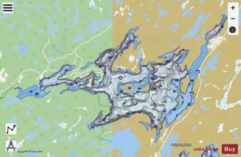 Devil Lake depth contour Map - i-Boating App - Streets