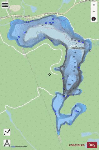 Diamond Lake A depth contour Map - i-Boating App - Streets