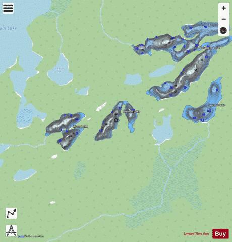 Dismal Lake depth contour Map - i-Boating App - Streets