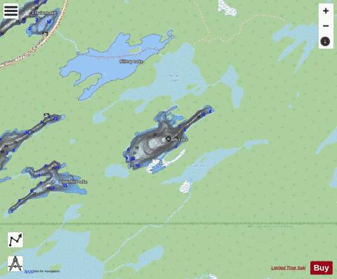 Dodds Lake depth contour Map - i-Boating App - Streets