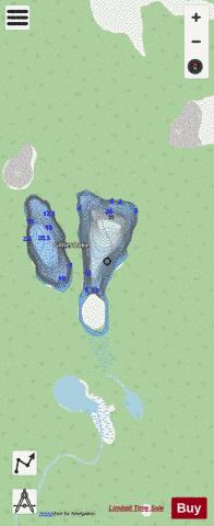 Dogget Lake Bryce depth contour Map - i-Boating App - Streets