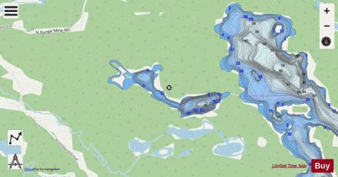 Dogleg Lake Wisner 24 depth contour Map - i-Boating App - Streets