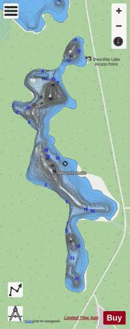 Doucette Lake depth contour Map - i-Boating App - Streets