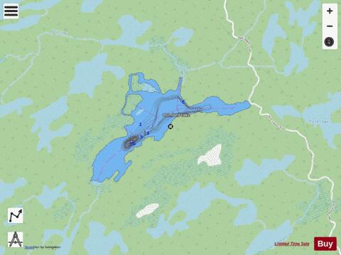 Dumbell Lake depth contour Map - i-Boating App - Streets