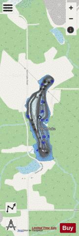 Dunn Lake depth contour Map - i-Boating App - Streets