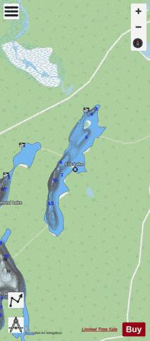 Eric Lake depth contour Map - i-Boating App - Streets