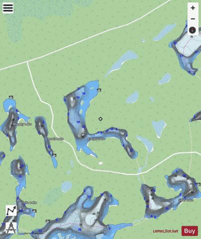 Evelyn Lake depth contour Map - i-Boating App - Streets