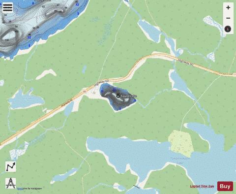 Found Lake depth contour Map - i-Boating App - Streets